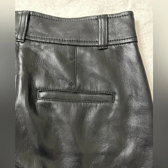 Aritzia Babaton Wide Leg Black Faux Leather Pants in Size 2 - Picture 10 of 16